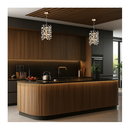 LERIDA PE6V-GD - LERIDA 6 LIGHT VERTICAL PENDANT LERIDA PE6V-GD
