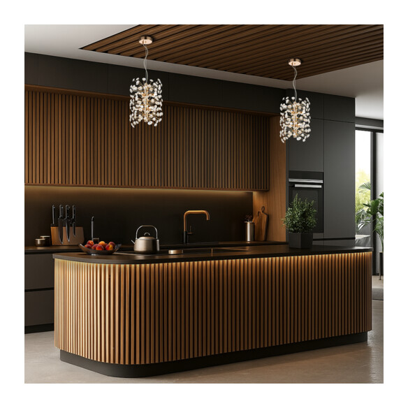LERIDA PE6V-GD - LERIDA 6 LIGHT VERTICAL PENDANT LERIDA PE6V-GD