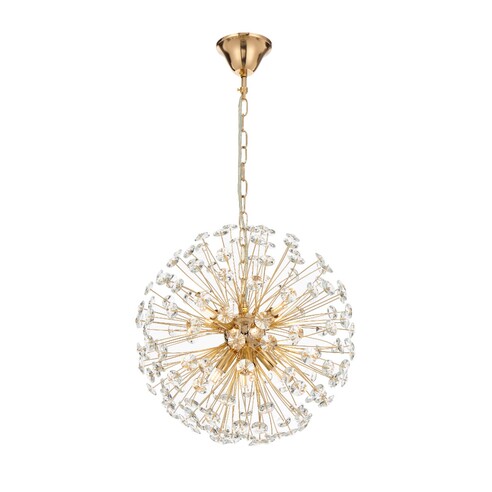LERIDA PE8-GD - LERIDA 8 LIGHT ROUND PENDANT - GOLD