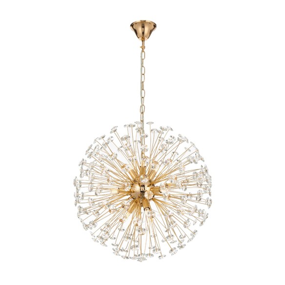 LERIDA PE9-CH - LERIDA 9 LIGHT ROUND PENDANT - CHROME