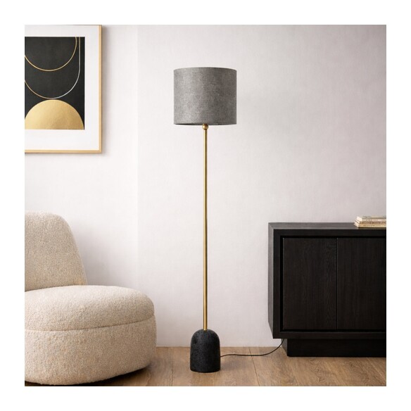 LIVIA FL-BKDGY - LIVIA FLOOR LAMP - BLACKLIVIA FL-BKDGY