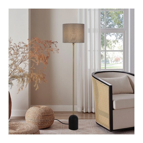 LIVIA FL-BKDGY - LIVIA FLOOR LAMP - BLACKLIVIA FL-BKDGY