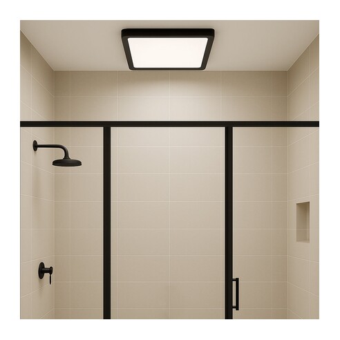 LUNOS OY40.3C-BK - LUNOS 40CM SQUARE OYSTER - LUNOS OY40.3C-BK
