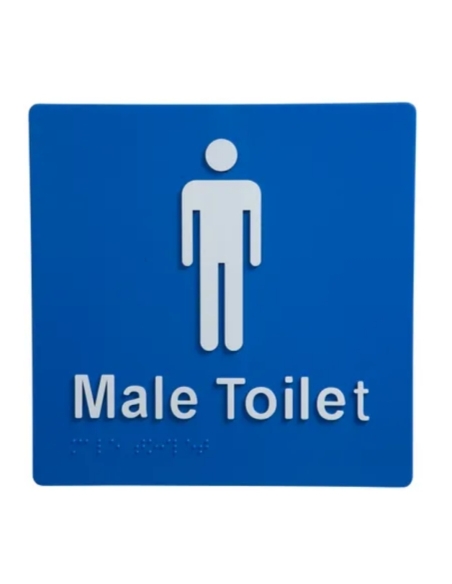 DTBS0001 - Dolphy Male Toilet Braille Sign Blue / White