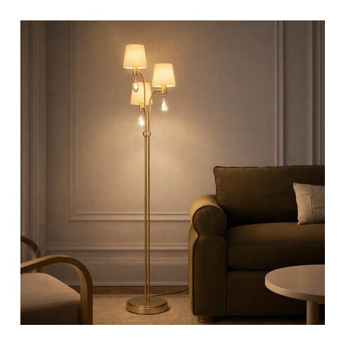 MALVERN FL3-AS - MALVERN 3 LIGHT FLOOR LAMP - MALVERN FL3-AS