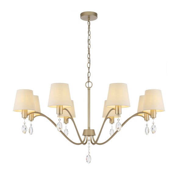 MALVERN PE08-AS - MALVERN 8 LIGHT PENDANT - ANTIQUE SILVER