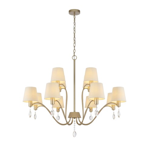 MALVERN PE12-AS - MALVERN 12 LIGHT PENDANT - ANTIQUE SILVER