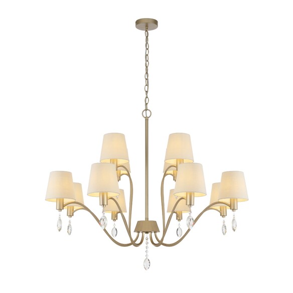 MALVERN PE12-AS - MALVERN 12 LIGHT PENDANT - ANTIQUE SILVER