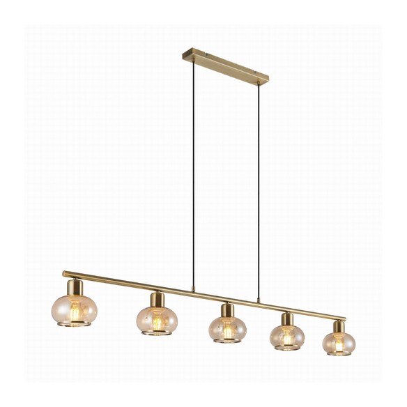 MARBELL PE5-ABAM - MARBELL 5 LIGHT PENDANT - ANTIQUE BRASS