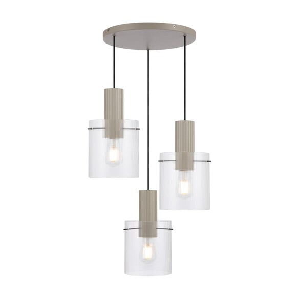 MIKA PE03-GY - MIKA 3 LIGHT PENDANT