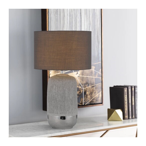 MISTY TL-SL - MISTY CERAMIC TABLE LAMP - SILVERMISTY TL-SL