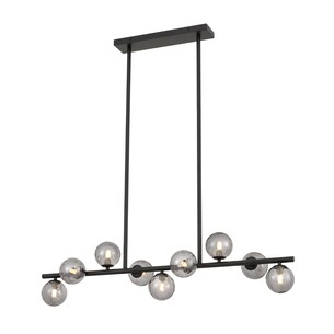 MORAN PE09-BKSM - MORAN 9 LIGHTS PENDANT - Black SmokeMORAN PE09-BKSM