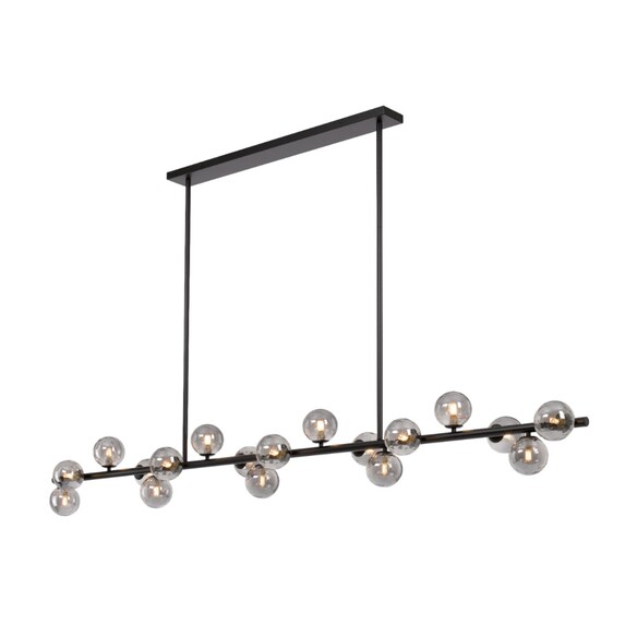MORAN PE18-BKSM - MORAN 18 LIGHTS PENDANT - Black Smoke
