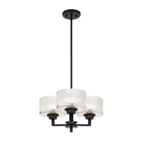 MORENO2 PE3-BK - MORENO II 3 LIGHT PENDANT - BLACK
