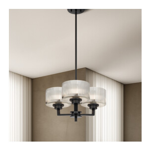 MORENO2 PE3-BK - MORENO II 3 LIGHT PENDANT - BLACKMORENO2 PE3-BK 2