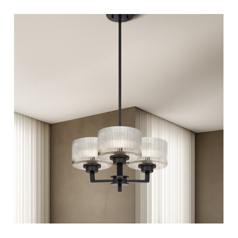 MORENO2 PE3-BK - MORENO II 3 LIGHT PENDANT - BLACKMORENO2 PE3-BK