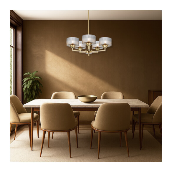 MORENO2 PE5-AS - MORENO II 5 LIGHT PENDANT - MORENO2 PE5-AS