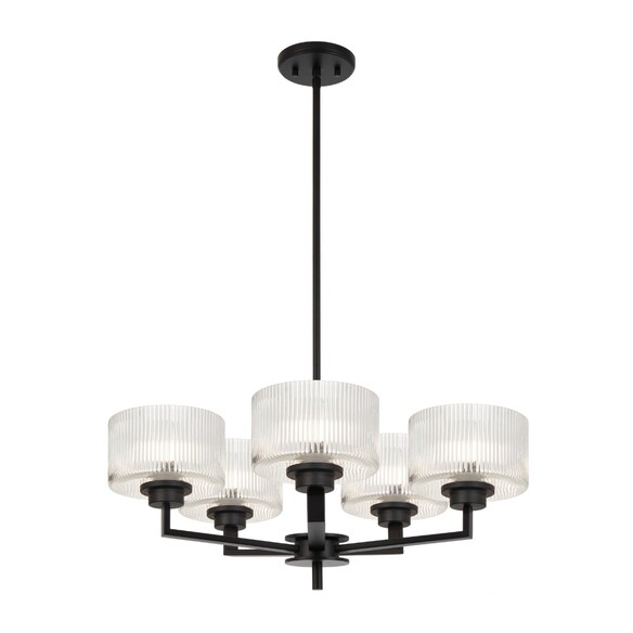 MORENO2 PE5-BK - MORENO II 5 LIGHT PENDANT - BLACK