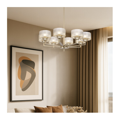MORENO2 PE8-BK - MORENO II 8 LIGHT PENDANT - BLACKMORENO2 PE8-BK