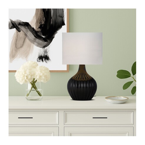 NORD TL-BKWH - NORD CERAMIC TABLE LAMP - BLACKNORD TL-BKWH