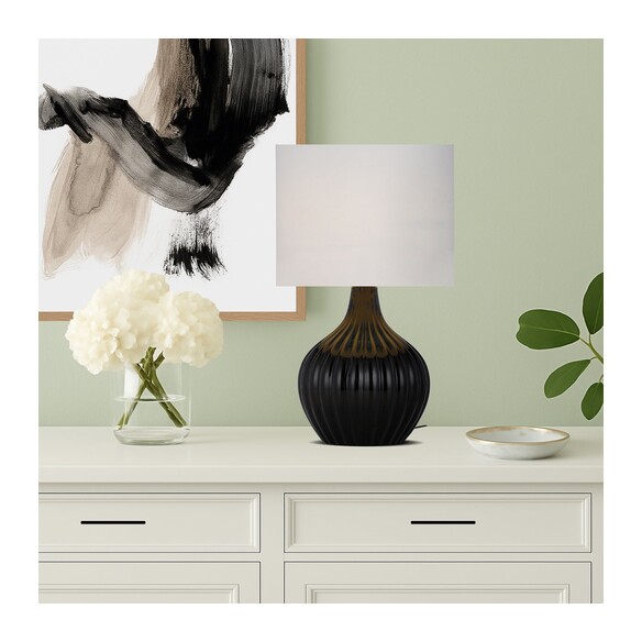 NORD TL-BKWH - NORD CERAMIC TABLE LAMP - BLACKNORD TL-BKWH