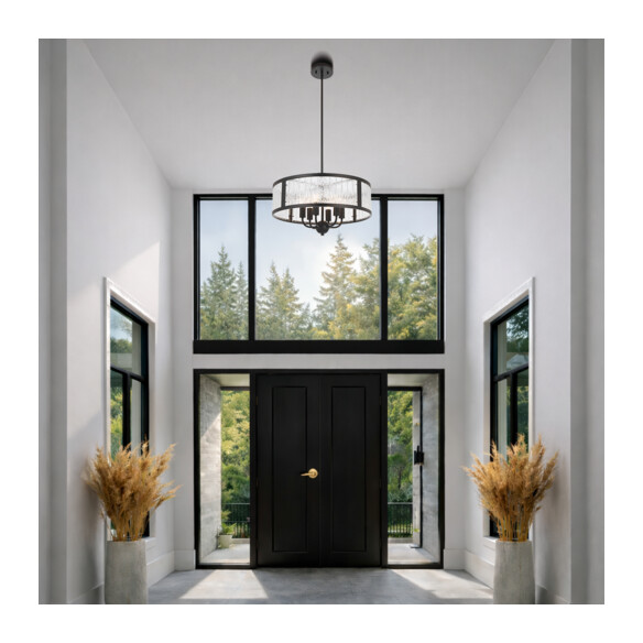NOREL PE6-AG - NOREL 6 LIGHT PENDANT - ANTIQUE NOREL PE6-AG