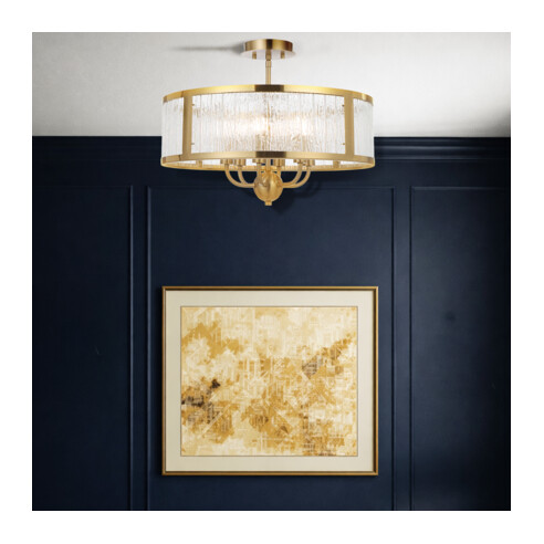 NOREL PE6-AG - NOREL 6 LIGHT PENDANT - ANTIQUE NOREL PE6-AG