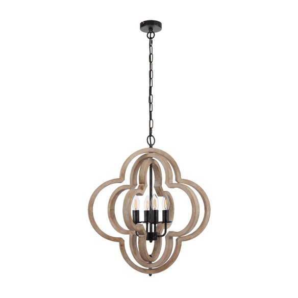 OMAR PE4-BK - OMAR 4 LIGHT PENDANT - BLACK