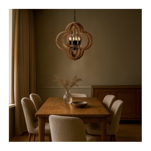 OMAR PE4-BK - OMAR 4 LIGHT PENDANT - BLACKOMAR PE4-BK
