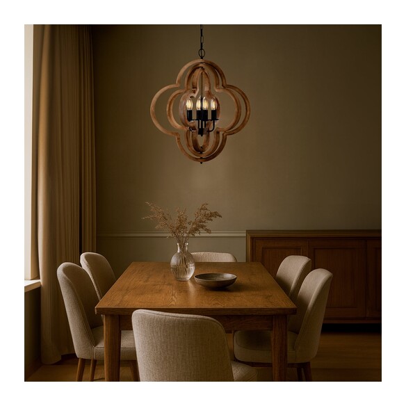 OMAR PE4-BK - OMAR 4 LIGHT PENDANT - BLACKOMAR PE4-BK