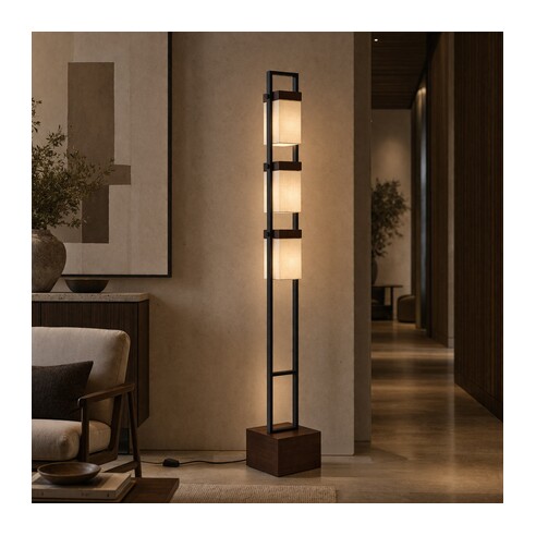 OSADA FL3-BK - OSADA 3 LIGHT FLOOR LAMP - BLACKOSADA FL3-BK