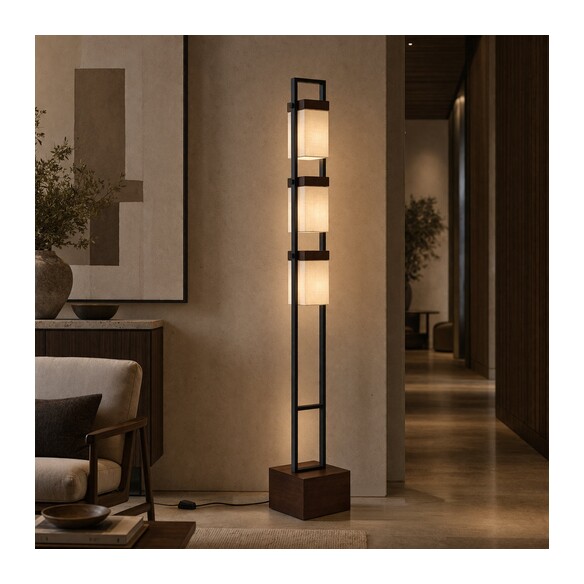 OSADA FL3-BK - OSADA 3 LIGHT FLOOR LAMP - BLACKOSADA FL3-BK