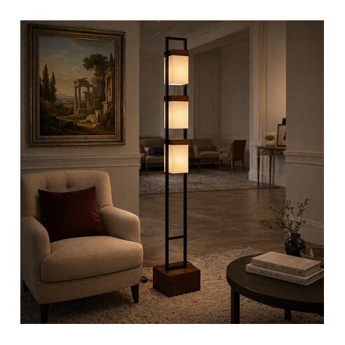 OSADA FL3-BK - OSADA 3 LIGHT FLOOR LAMP - BLACKOSADA FL3-BK