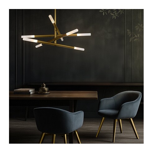 PINTA PE08-GD - PINTA 8 LIGHT PENDANT - GOLDPINTA PE08-GD