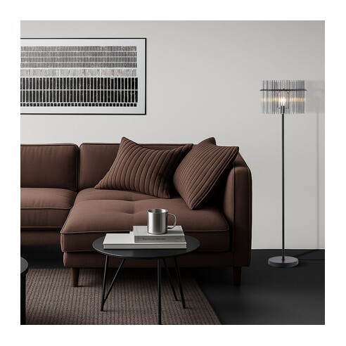 QUILO FL-BKSM - QUILO FLOOR LAMP - BLACKQUILO FL-BKSM