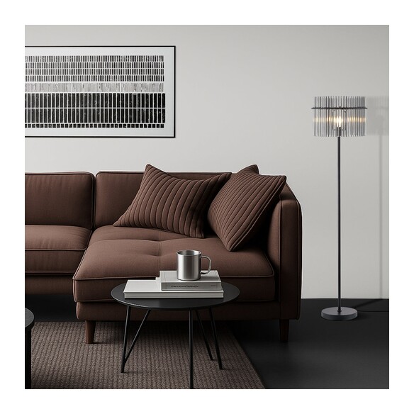 QUILO FL-BKSM - QUILO FLOOR LAMP - BLACKQUILO FL-BKSM