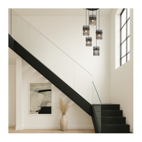 QUILO PE5-BKSM - QUILO 5 LIGHT PENDANT - BLACKQUILO PE5-BKSM