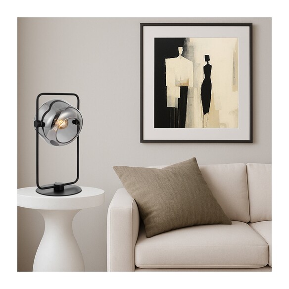 ROCHA TL-BKSM - ROCHA TABLE LAMP - SmokeROCHA TL-BKSM