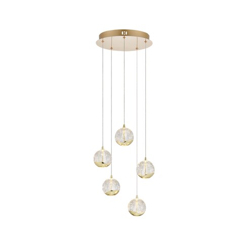 SEGOVIA PE5-GD - SEGOVIA 5 LIGHT PENDANT - GOLD