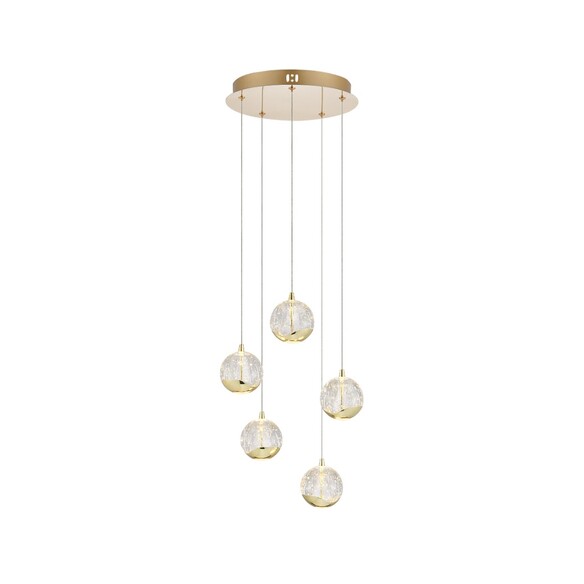 SEGOVIA PE5-GD - SEGOVIA 5 LIGHT PENDANT - GOLD