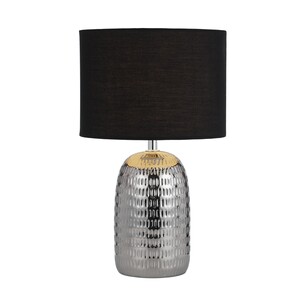 SEVIA TL-SLBK - SEVIA CERAMIC TABLE LAMP - SILVERSEVIA TL-SLBK