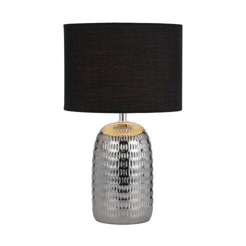 SEVIA TL-SLBK - SEVIA CERAMIC TABLE LAMP - SILVER
