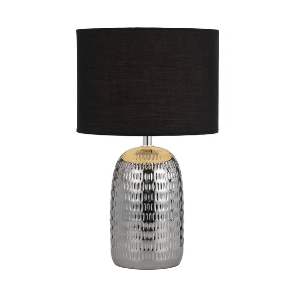SEVIA TL-SLBK - SEVIA CERAMIC TABLE LAMP - SILVER