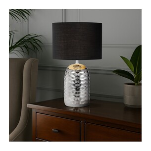 SEVIA TL-SLBK - SEVIA CERAMIC TABLE LAMP - SILVERSEVIA TL-SLBK 2