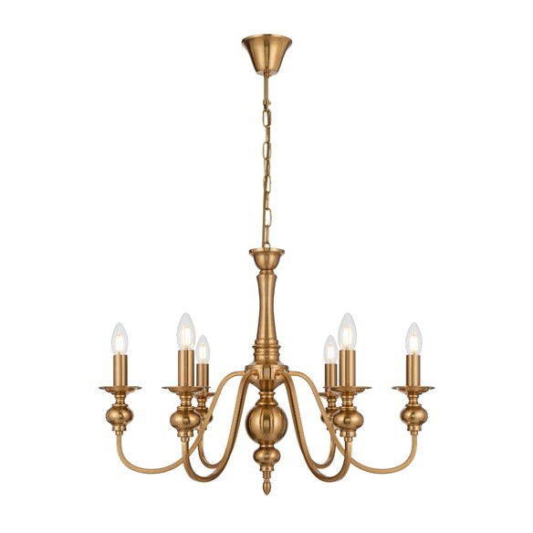 SIEDEL PE06-CP - SIEDEL 6 LIGHT PENDANT - Copper