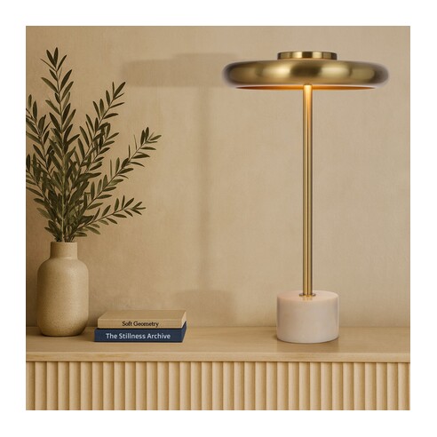 SISBY TL-BMWHM - SISBY TABLE LAMP - Brass MattSISBY TL-BMWHM