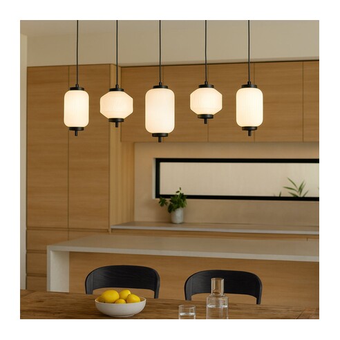 TORSO PE5B-BK - TORSO 5 LIGHT BAR PENDANT - BLACKTORSO PE5B-BK