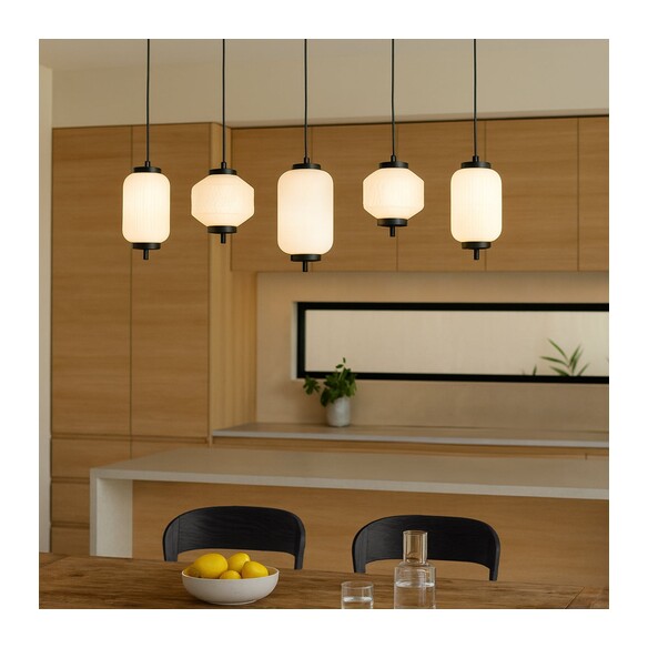 TORSO PE5B-BK - TORSO 5 LIGHT BAR PENDANT - BLACKTORSO PE5B-BK