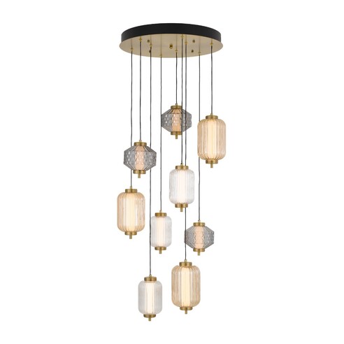 TORSO PE9-BRS - TORSO 9 LIGHT PENDANT - BRASSTORSO PE9-BRS