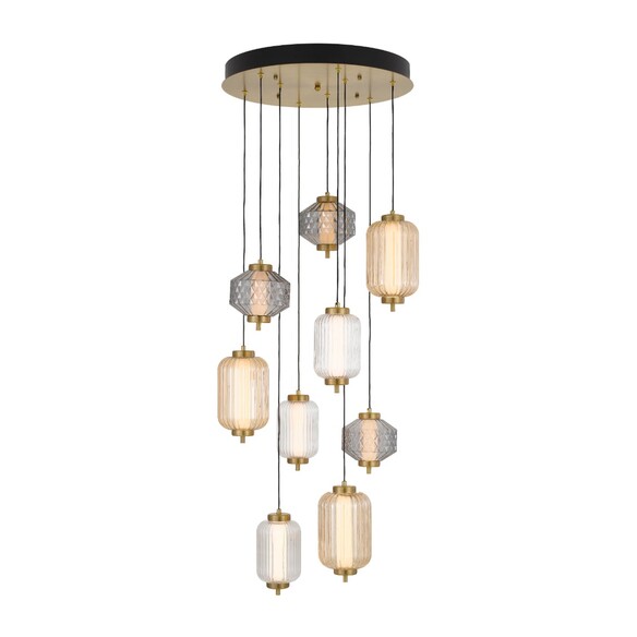 TORSO PE9-BRS - TORSO 9 LIGHT PENDANT - BRASSTORSO PE9-BRS